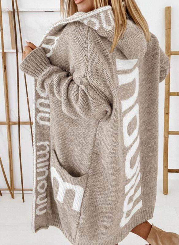 Damen Strickmantel Oversize avec poches pratiques Berg-Feldt