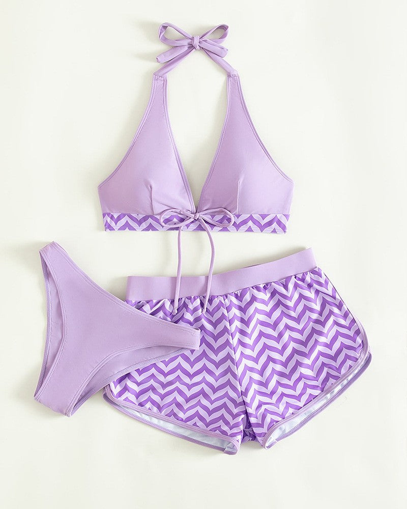 Haut de bikini sportif pour femme avec décolleté plongeant et taille haute de berg-feldt
