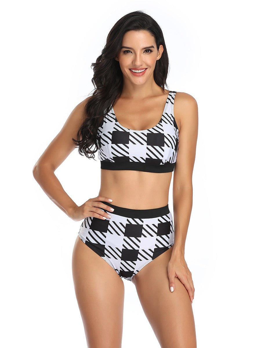 Ensemble de bikini taille haute géométrique Berg-Feldt pour femme