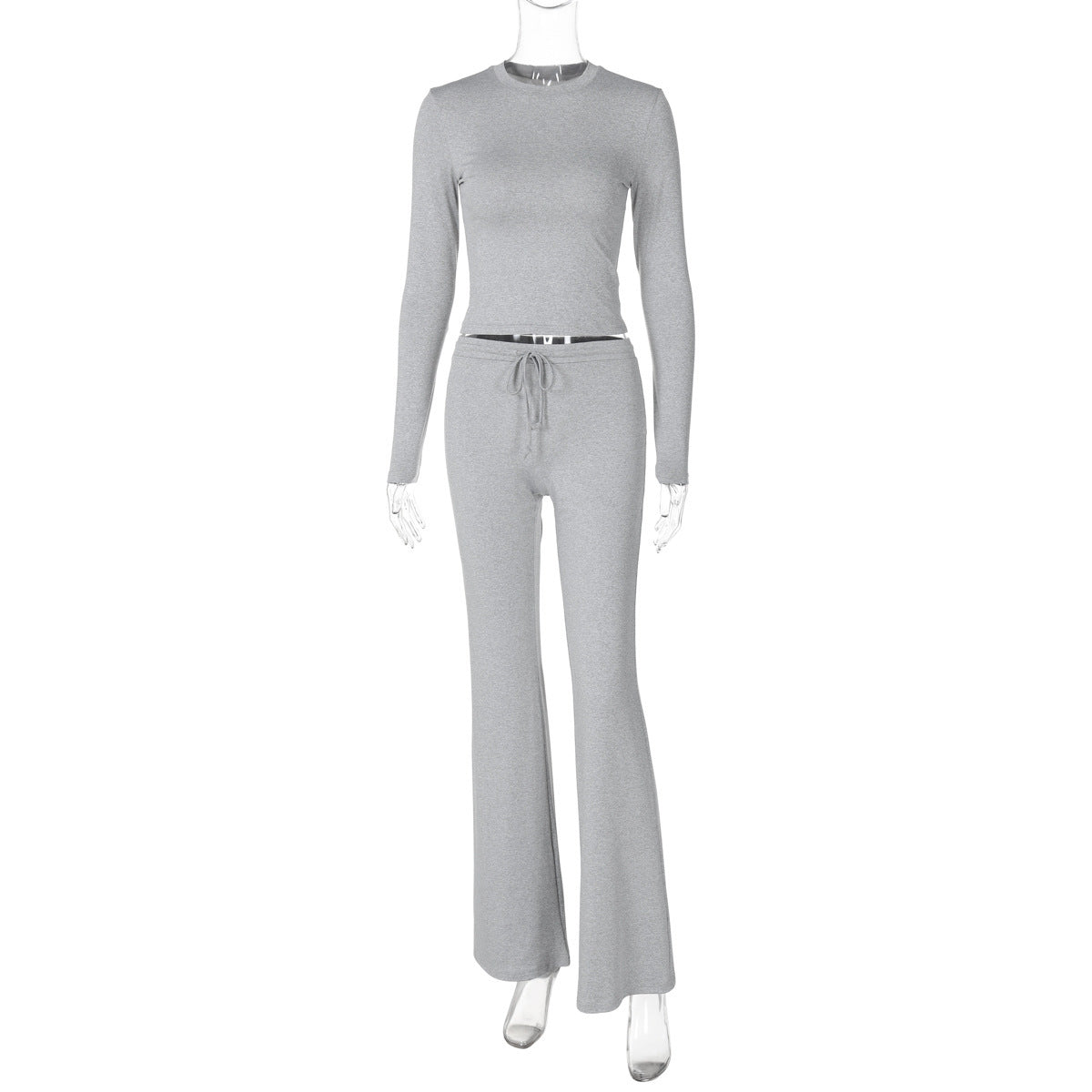 Bequemer Damen-Jumpsuit mit weitem Bein, langen Ärmeln und elastischem Bund von berg-feldt