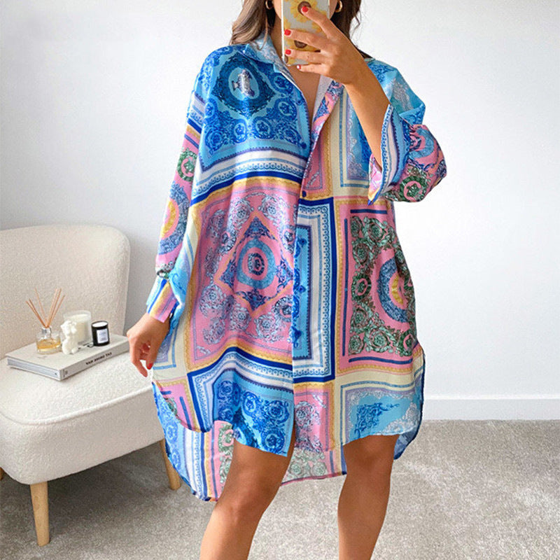 Modernes Mosaik-Wickelkleid mit bequemem Schnitt von berg-feldt