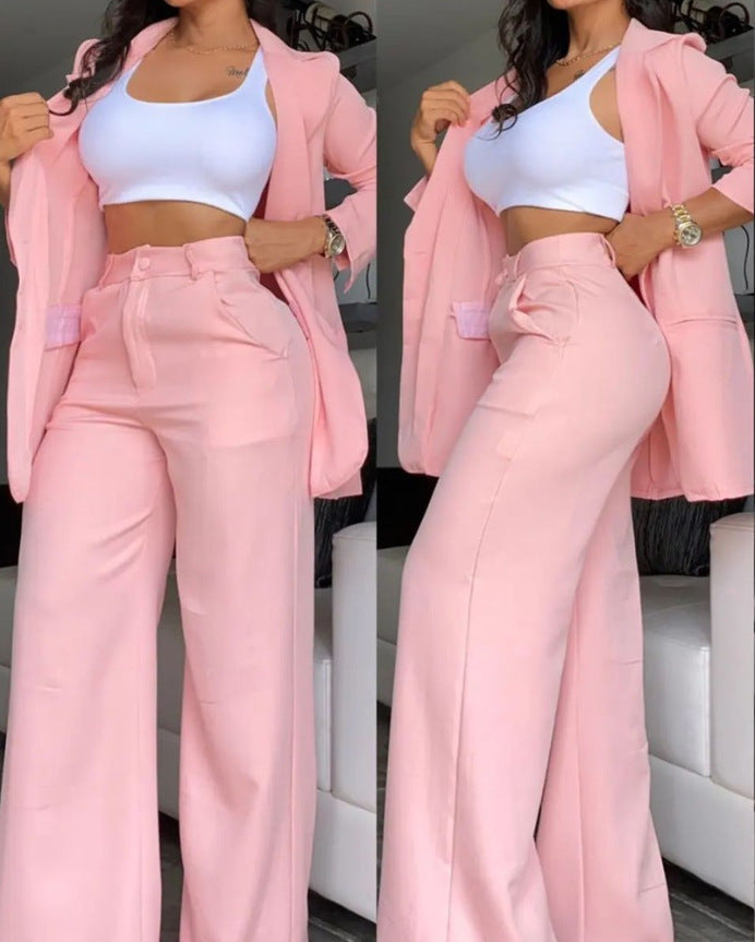 Ensemble blazer et pantalon élégant et aéré pour femmes Berg-Feldt