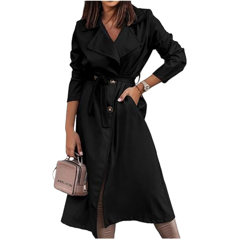 Damen Trench-Coat élégant avec ceinture et silhouette féminine Berg-Feldt