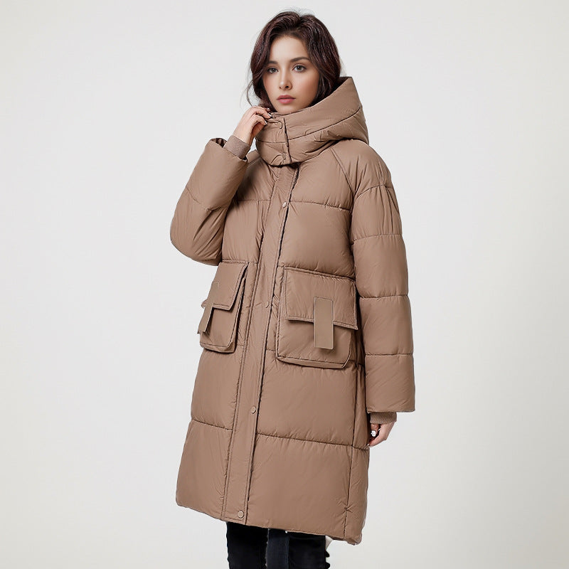 Manteau long matelassé pour femme avec capuche chaude et poches pratiques Berg-Feldt