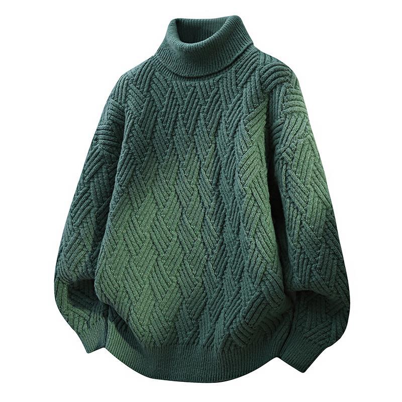 Damen Oversized Rollkragenpullover mit strukturiertem Zopfmuster Berg-Feldt