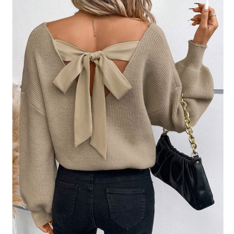 Damen Pullover mit eleganter Schleifen-Ausschnittgestaltung Berg-Feldt