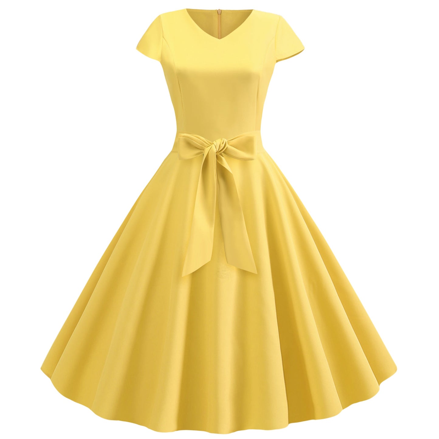 Robe femme Berg-Feldt, coupe vintage, ajustée, avec nœud