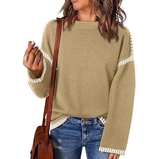Pull marin femme en maille texturée avec détails rayés Berg-Feldt