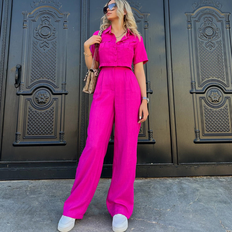 Combinaison chic pour femme, avec haut court et jambes larges, de berg-feldt