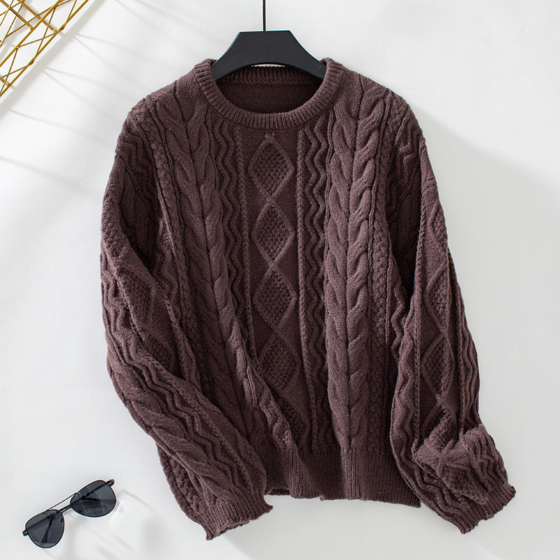 Pull-over épais pour femme en maille torsadée structurée Berg-Feldt