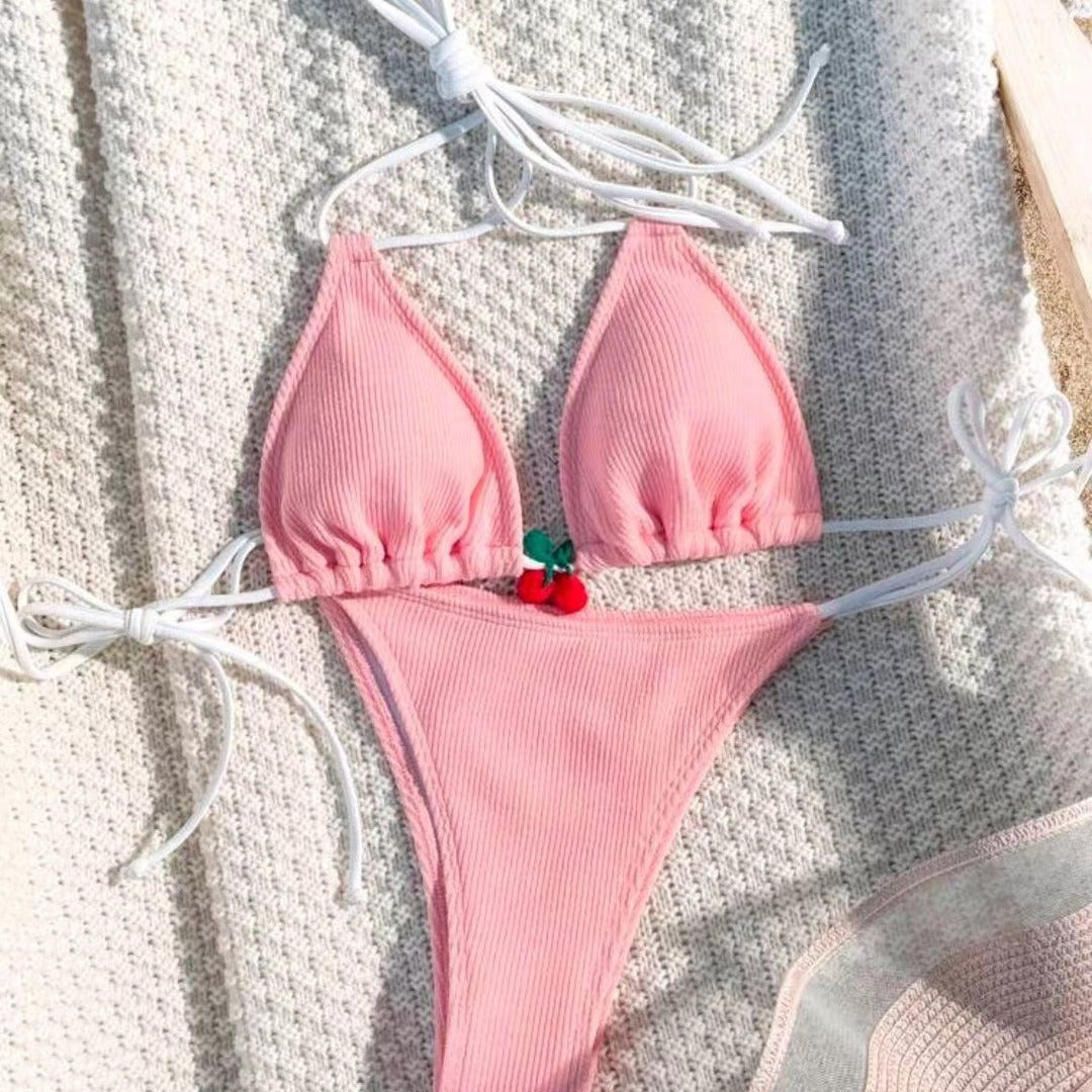 Ensemble bikini triangle Berg-feldt pour femme avec motifs fruités