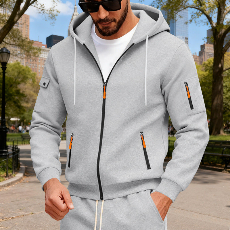 Herren sportlicher Kapuzenpullover mit modischen Schnellverschlüssen und praktischen Taschen Berg-Feldt