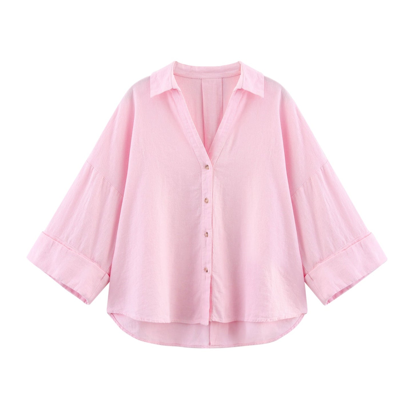 Chemisier pour femme, coupe décontractée, boutonné, manches cloche, berg-feldt