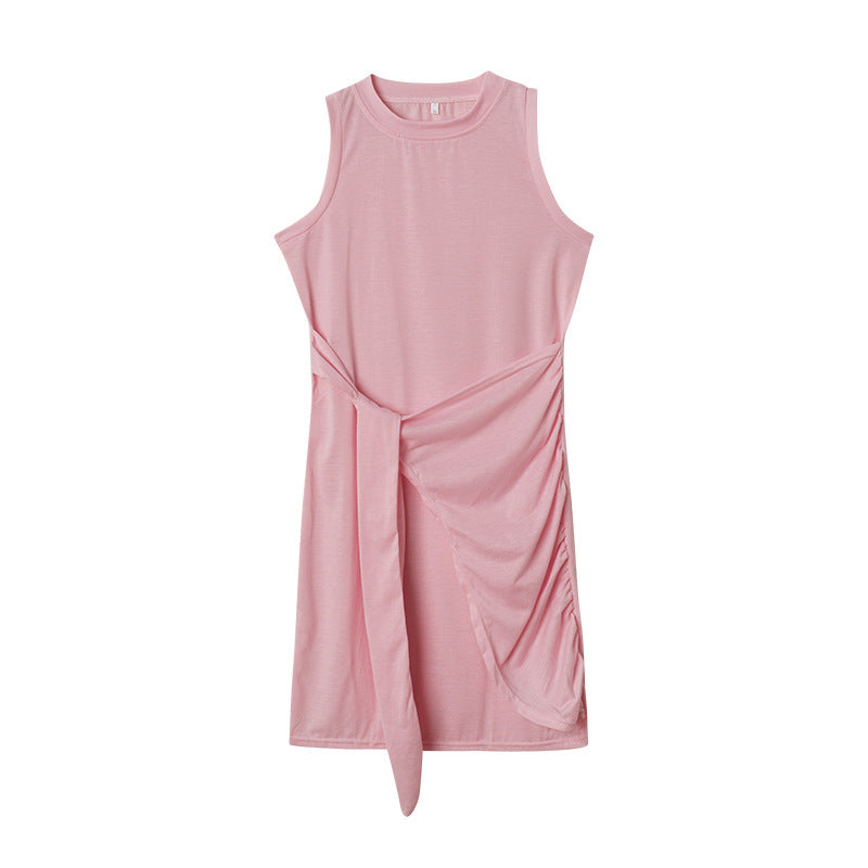 Wickelkleid für Damen, ärmellos, mit seitlichen Bindedetails von berg-feldt