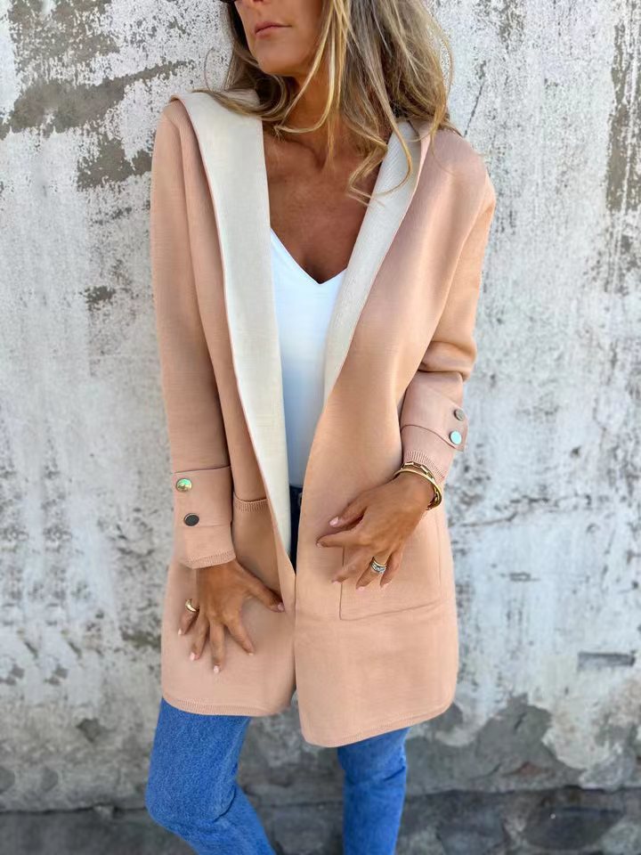 Damen Longjacke, tendance, avec capuche généreuse et poches pratiques Berg-Feldt