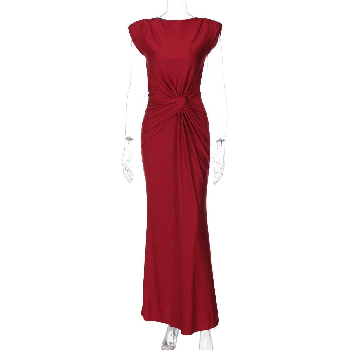 Elegantes Maxikleid für Damen mit gerafftem Oberteil und figurbetonender Silhouette von berg-feldt