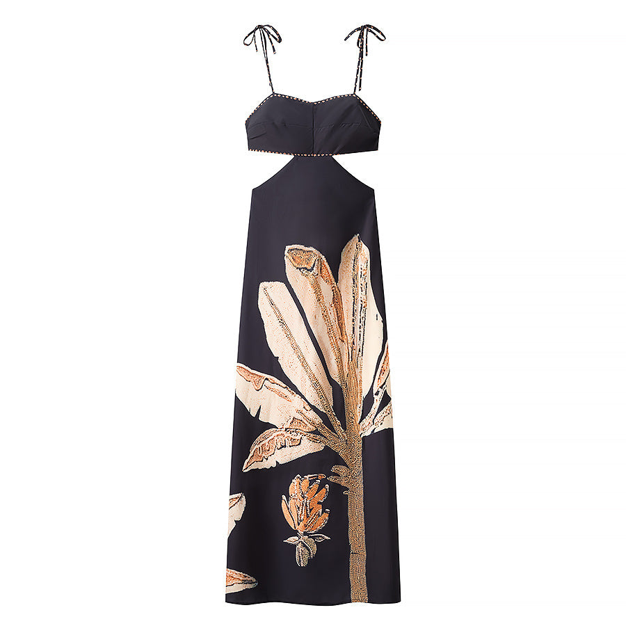 Robe longue pour femme Berg-feldt avec découpes florales