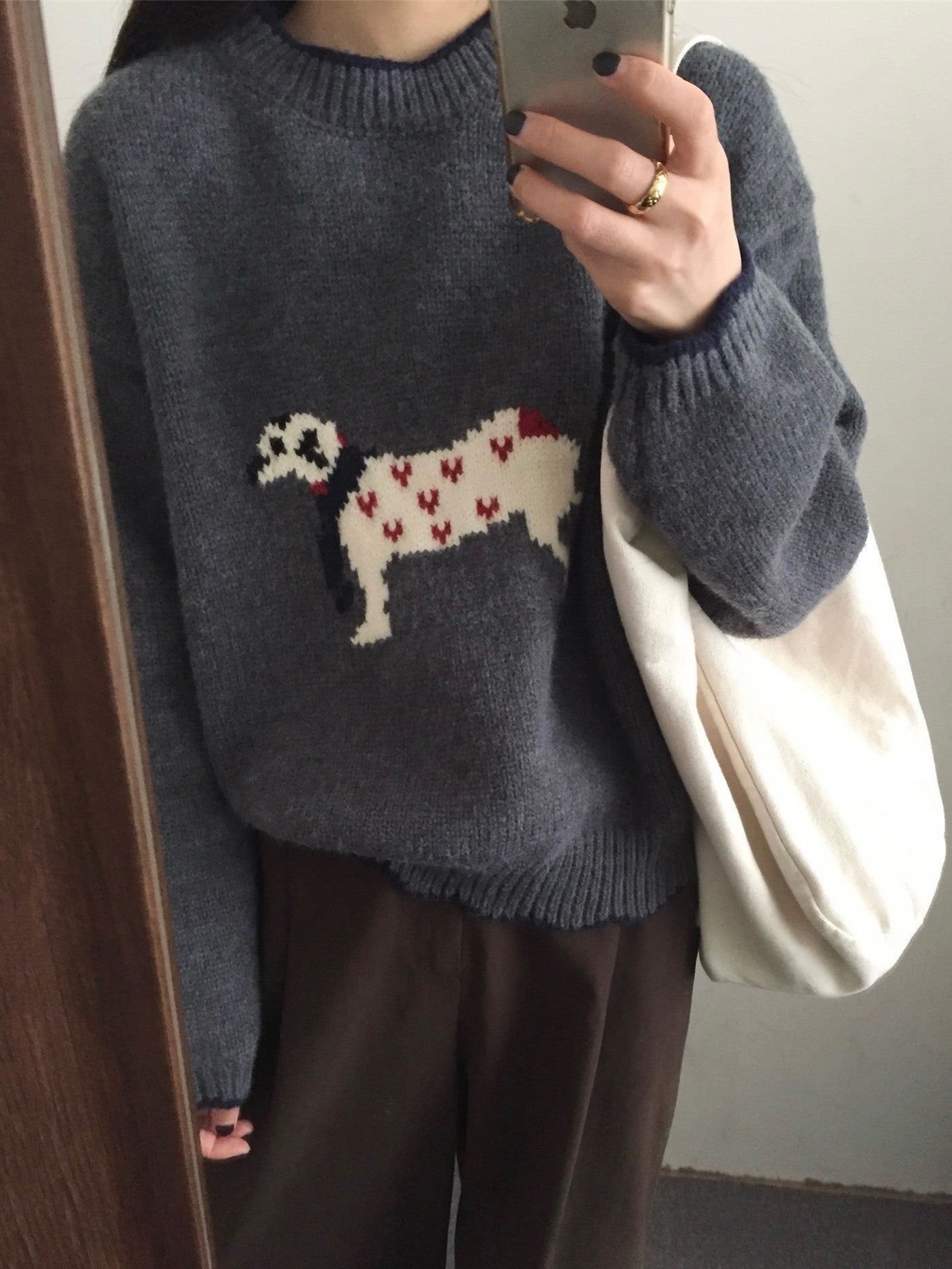 Damen pull douillet à motif animalier Berg-Feldt