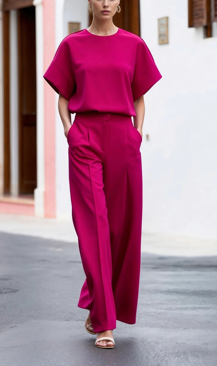 Elegantes Damen-Set: fließendes Oberteil & weite Hose von berg-feldt