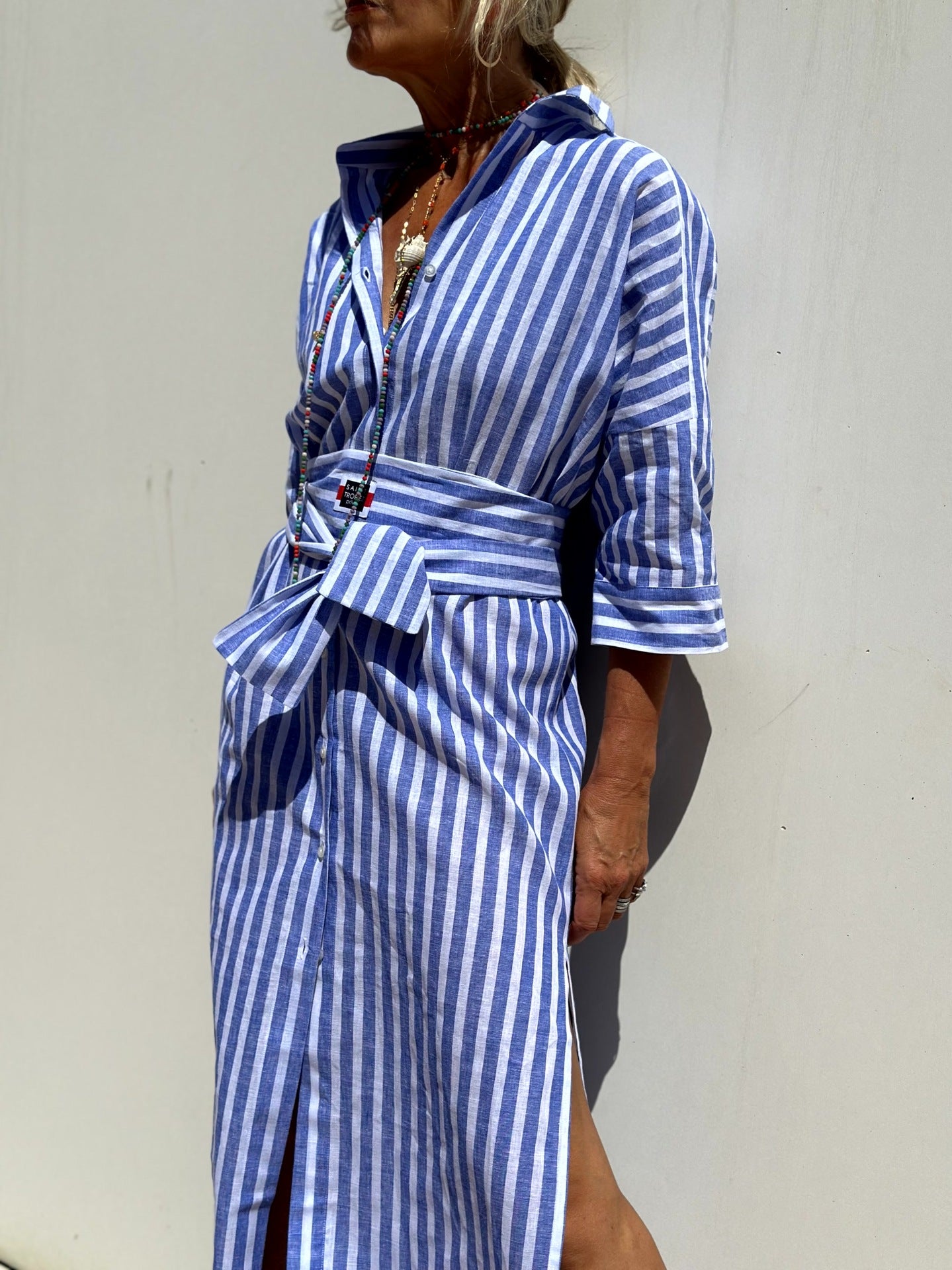 Robe chemise rayée pour femme avec ceinture de berg-feldt