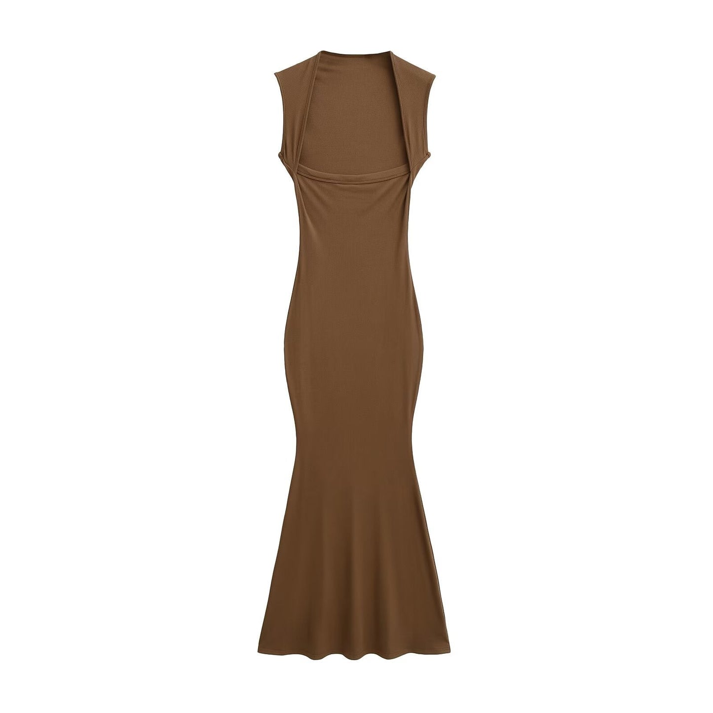 Robe longue côtelée à manches courtes Berg-Feldt pour femme