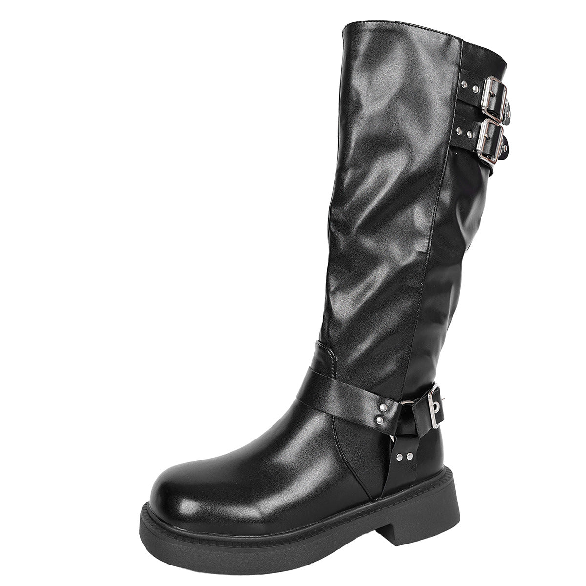 Damen Stiefel mit modischen Schnallen-Details und strapazierfähigem Obermaterial Berg-Feldt