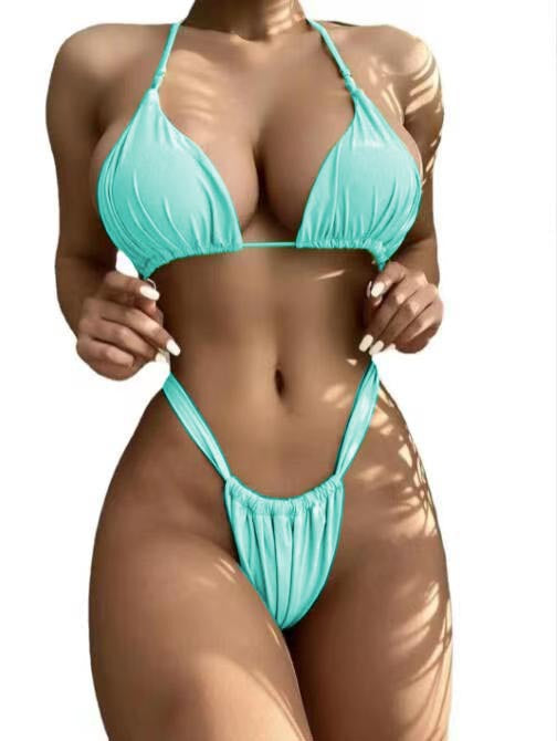 Haut de bikini triangle Berg-Feldt pour femme avec découpes ajustables et échancrure haute