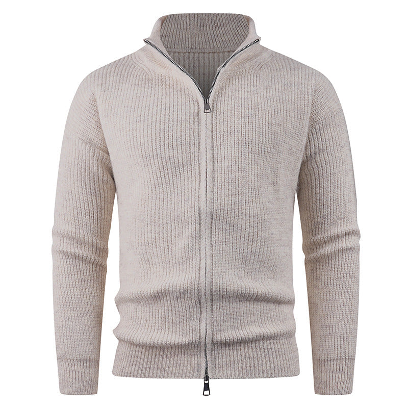 Pull en maille à col montant et zip décoratif pour homme Berg-Feldt