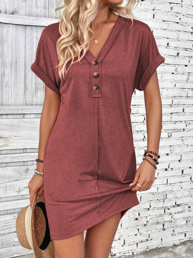 Robe chemise décontractée pour femme avec patte de boutonnage et manches retroussées de berg-feldt