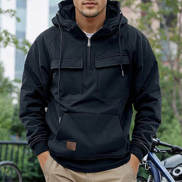 Herren modische Kapuzenjacke mit praktischen Taschen Berg-Feldt