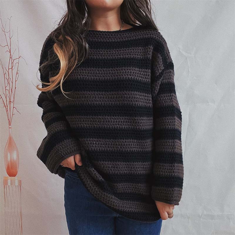 Berg-Feldt | Gestreifter Strickpullover Mit Sanften Farben