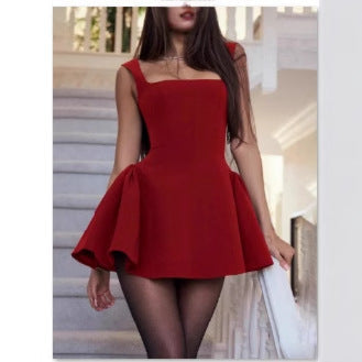 Damen-Minikleid mit jupe évasée et épaules dénudées Berg-Feldt