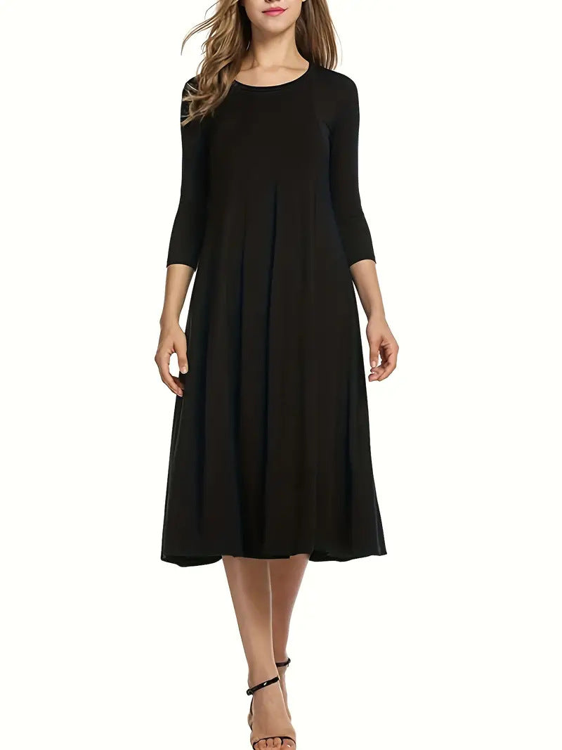 Robe midi pour femme, coupe flatteuse et manches 3/4 Berg-Feldt