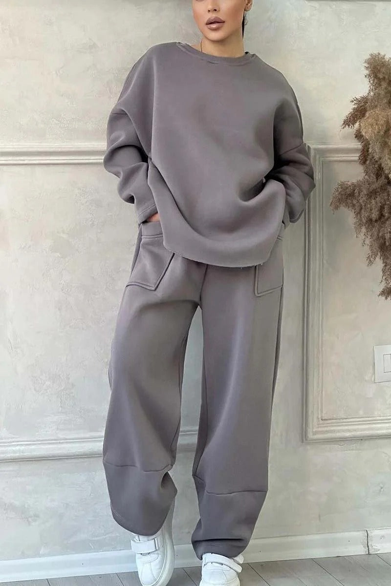 Damen Cozy Oversized Sweat-Set mit geräumigen Taschen und angenehmem Schnitt Berg-Feldt
