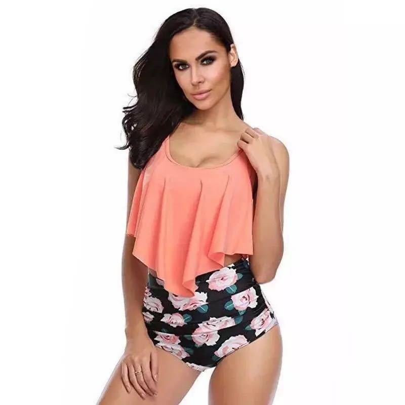 Ensemble tankini Berg-Feldt pour femme avec volants flottants