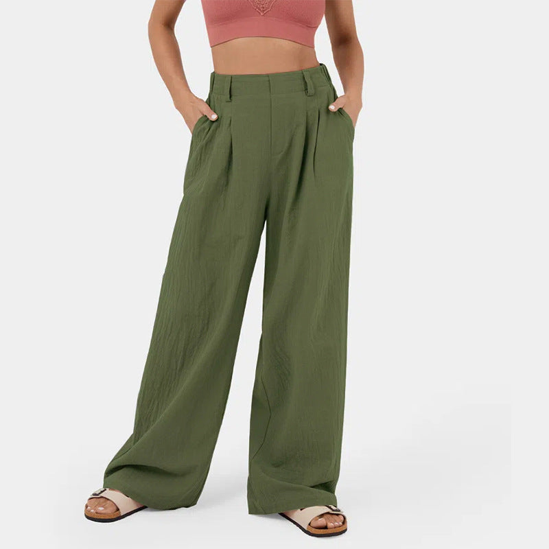 Pantalon chino ample pour femme avec élégants plis et poches latérales Berg-Feldt