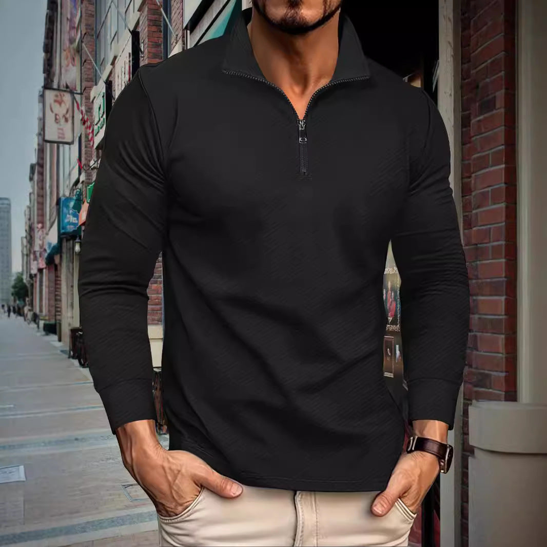 Pull-over fonctionnel pour homme à col zippé et coupe sport Berg-Feldt