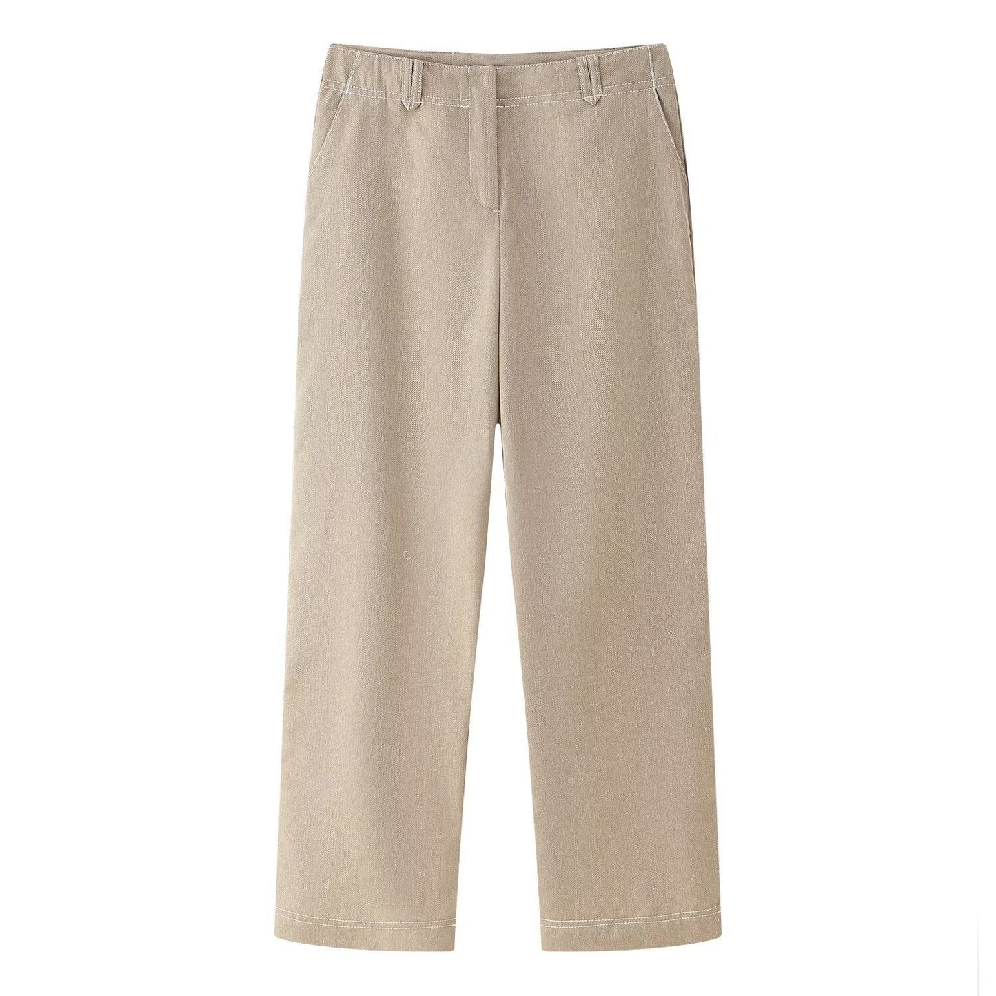 Berg-Feldt Pantalon large pour femme avec taille texturée