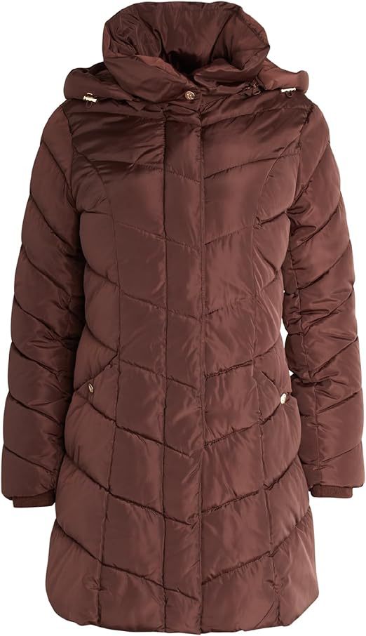 Damen longline, quilted winter parka with high collar Berg-Feldt