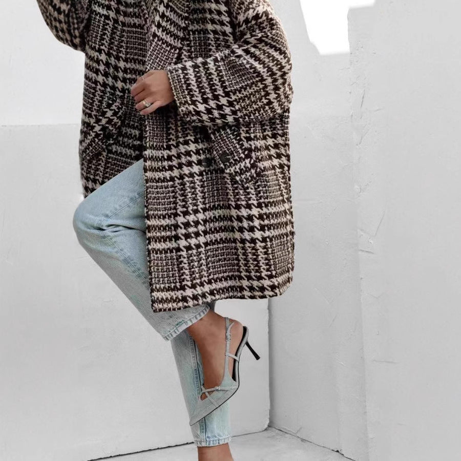 Manteau élégant à carreaux pour femme Berg-Feldt