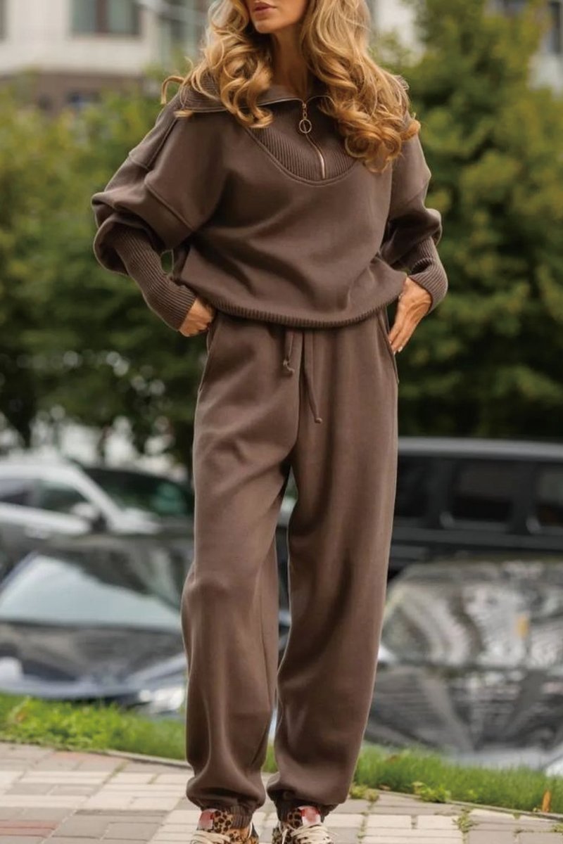 Ensemble Homewear Confortable Femme avec Hoodie et Taille Élastique Berg-Feldt