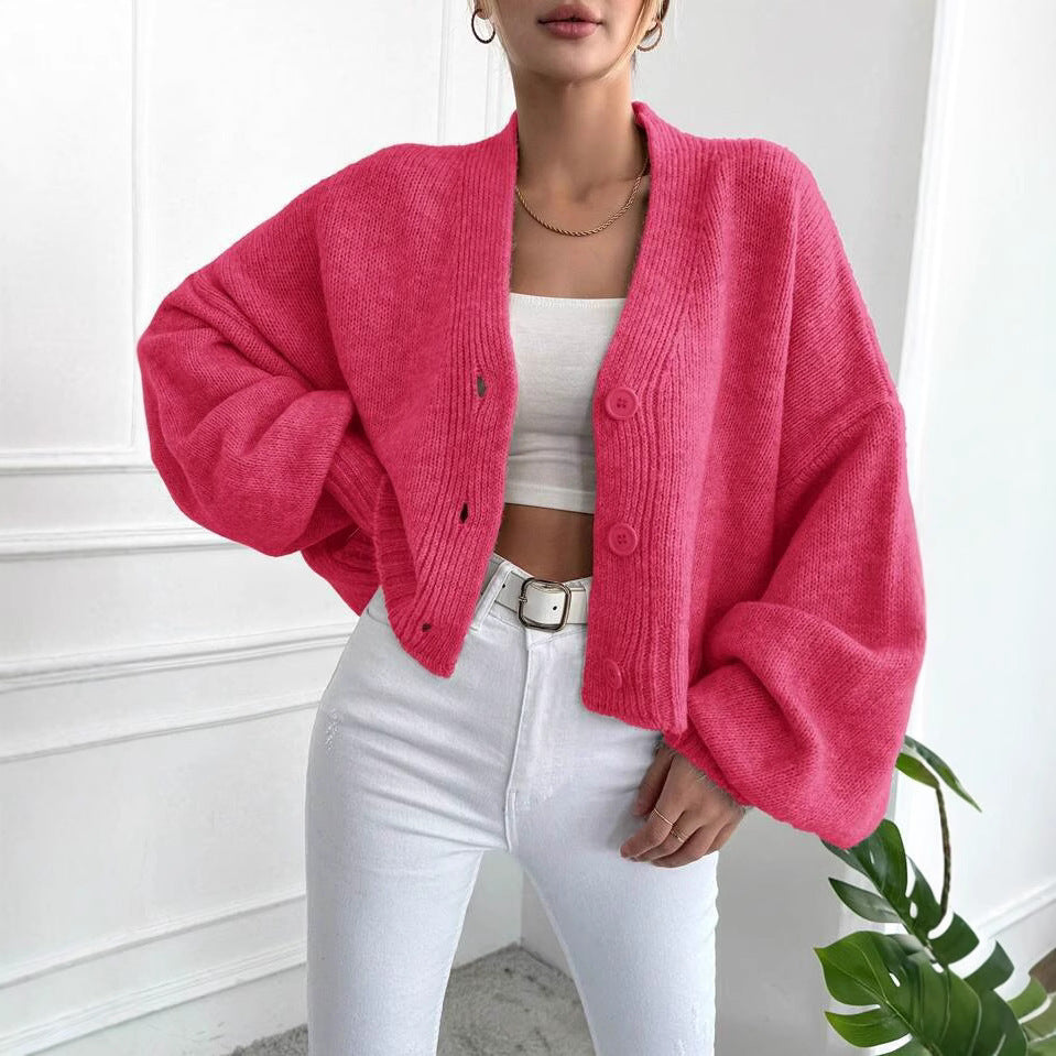 Damen Oversized Strickjacke mit Knopfdesign und weitem Schnitt Berg-Feldt