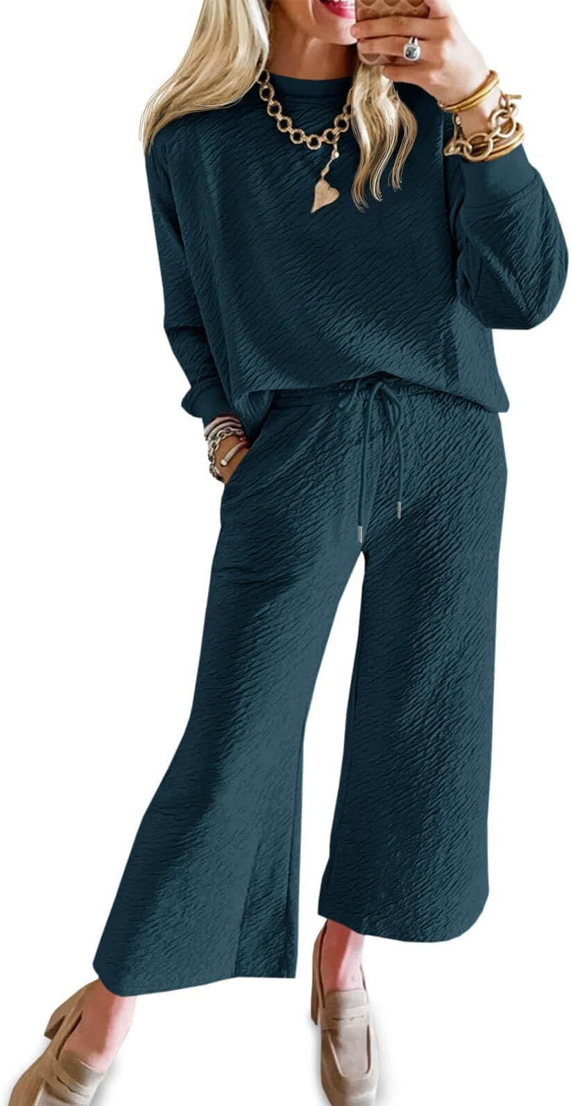 Loungewear Set für Damen: Lockerer Schnitt, strukturierter Stoff, elastischer Bund von berg-feldt