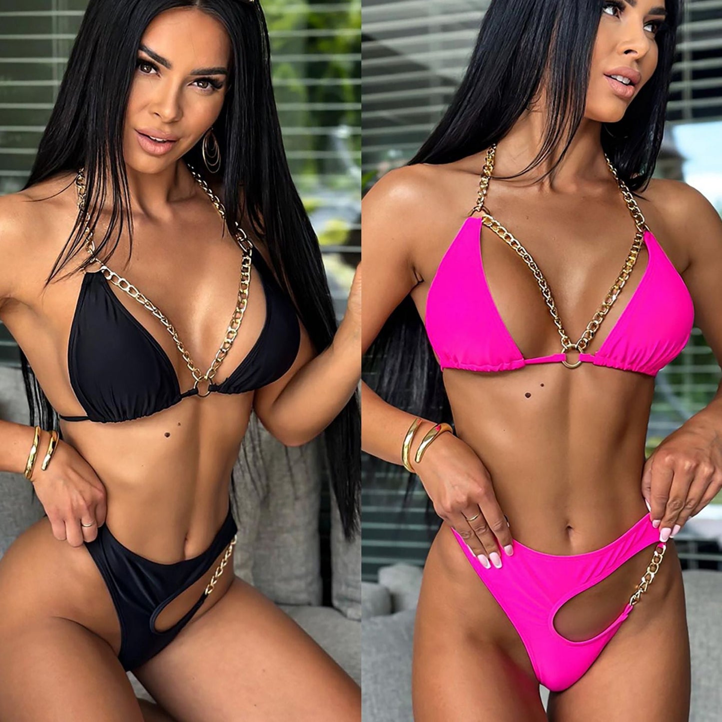 Innovativer Damen-Bikini mit Ketten-Design und hohem Beinausschnitt von berg-feldt
 - berg-feldt