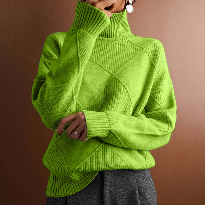 Berg-Feldt | Einfarbiger Klassischer Strickpullover Für Damen