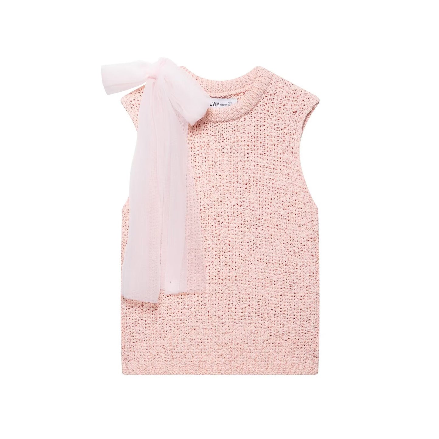 Débardeur en maille texturée Berg-Feldt pour femme avec subtil détail de nœud