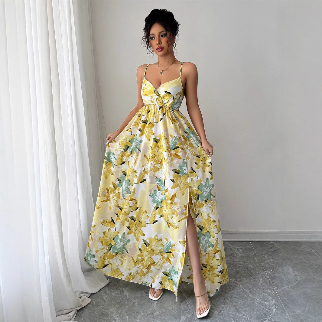 Robe longue fleurie berg-feldt pour femme