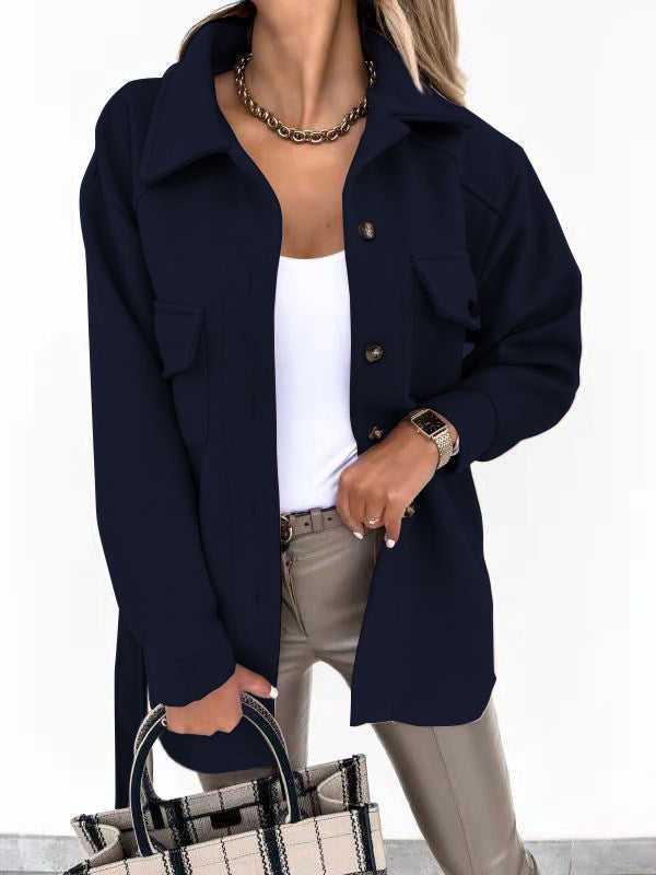 Veste surchemise tendance pour femme avec poches plaquées et fermeture boutonnée Berg-Feldt