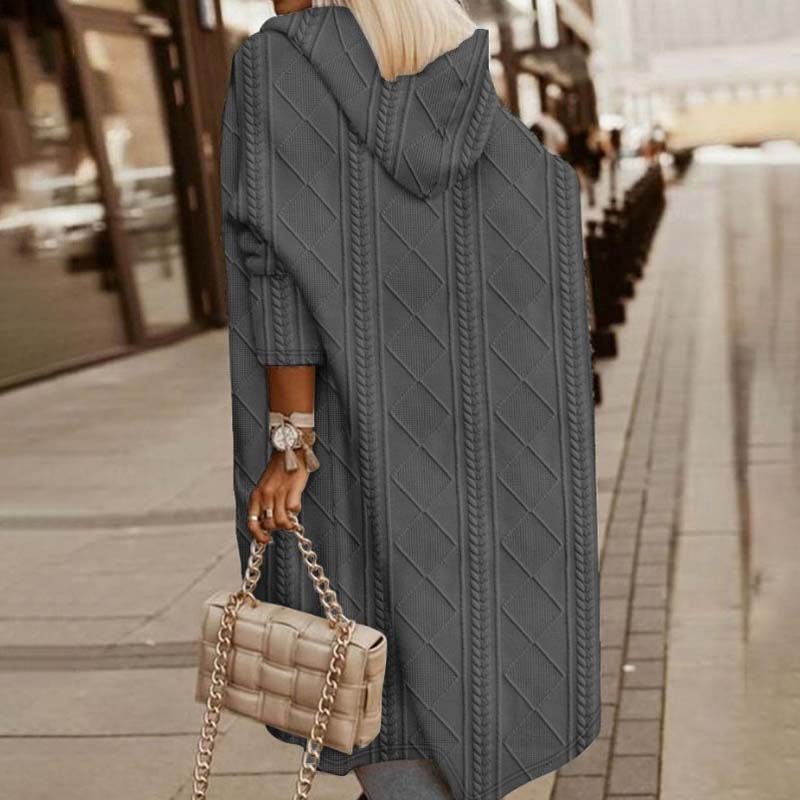 Berg-Feldt | Langer Strickcardigan mit Kapuze Acryl Bequem, Stilvoll