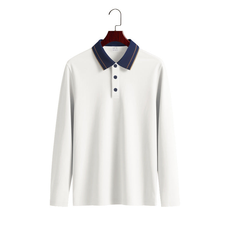 Herren Langarm-Poloshirt aus weichem Baumwollmix mit strukturiertem Kragen Berg-Feldt